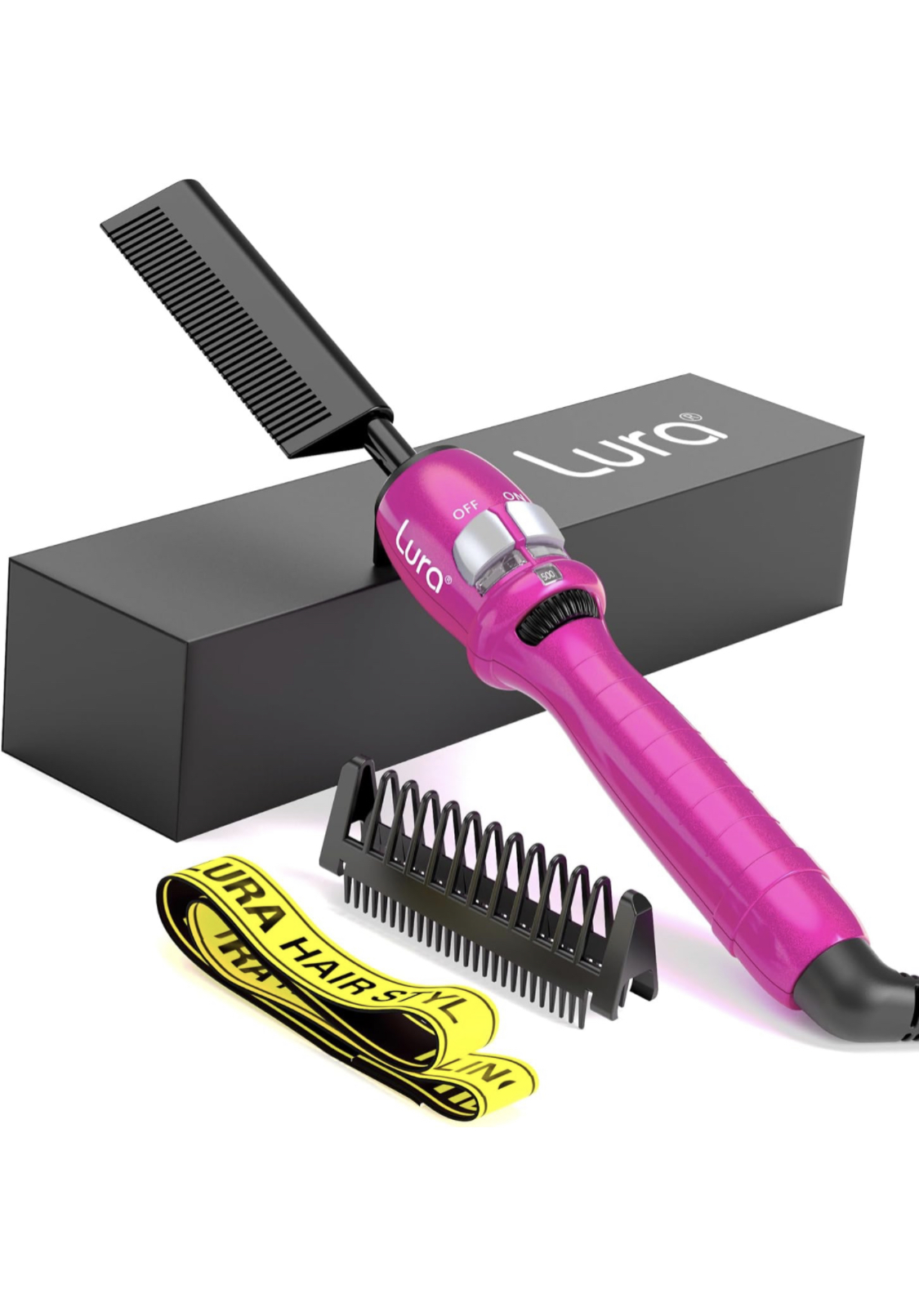 Pink Hot Comb:Electric Hot Comb